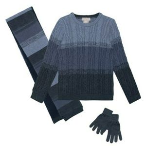 Jarvis Archer cotton Sweater, Scarf and Gloves Set